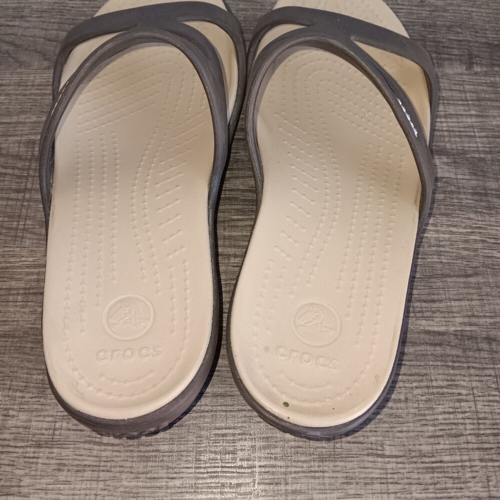 Crocs Bundle 8W Lot Sandals Brown Black - Picture 3 of 10